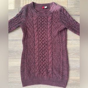 H&M Burgundy Cable Knit Sweater